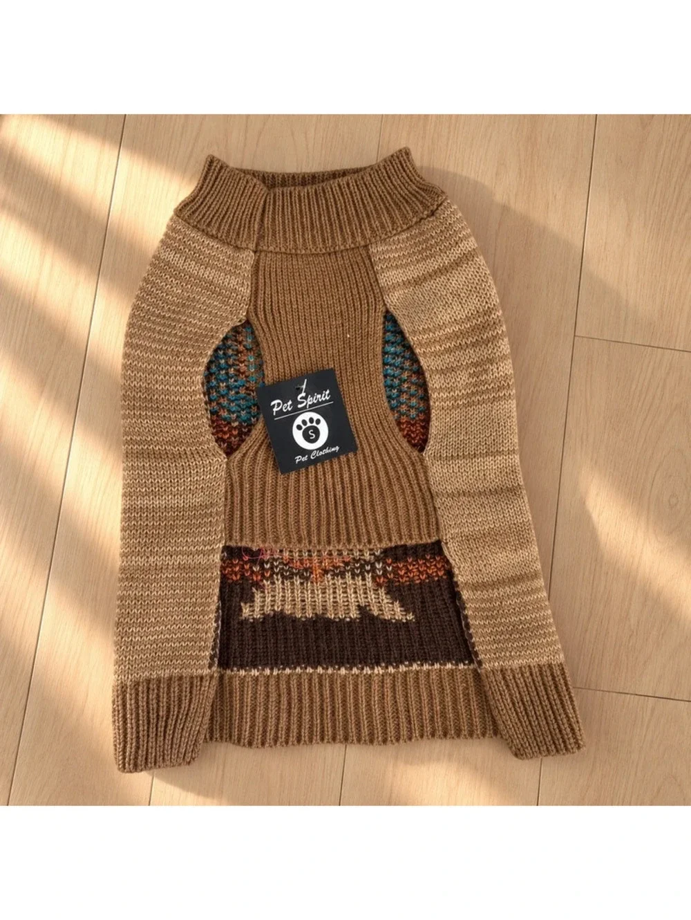 Pet Spirit Small Dog Sweater NWT Brown Owl Knit Fall Winter Pet Clothing